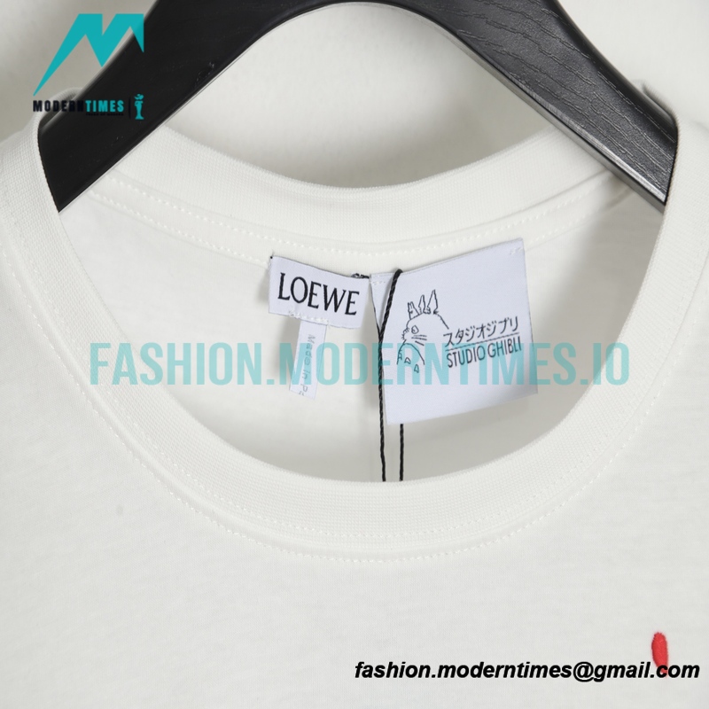 Loewe - 23SS Flame Four-leaf Clover Pocket Short-sleeved T-shirt Loewe - 23SS Flame Four-leaf Clover Pocket Short-sleeved T-shirt